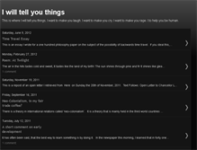 Tablet Screenshot of iwilltellyouthings.blogspot.com
