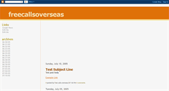 Desktop Screenshot of freecallsoverseas.blogspot.com