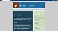 Desktop Screenshot of pokeracademy.blogspot.com