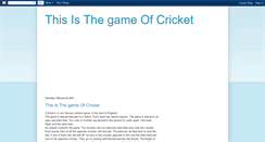 Desktop Screenshot of 4thecricket.blogspot.com