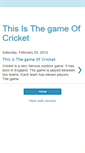 Mobile Screenshot of 4thecricket.blogspot.com