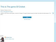 Tablet Screenshot of 4thecricket.blogspot.com