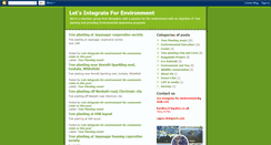 Desktop Screenshot of letsintegrateforenvironment.blogspot.com