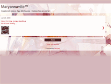 Tablet Screenshot of maryannaville.blogspot.com