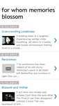 Mobile Screenshot of for-whom-memories-blossom.blogspot.com