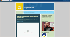 Desktop Screenshot of lopottpolo.blogspot.com