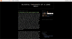 Desktop Screenshot of blissfulthoughtsofalonewolf.blogspot.com