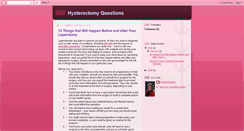Desktop Screenshot of hysterectomy-questions.blogspot.com