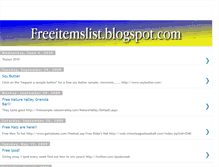 Tablet Screenshot of freeitemslist.blogspot.com