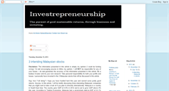 Desktop Screenshot of investrepreneurship.blogspot.com