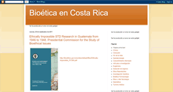 Desktop Screenshot of bioeticacostarica.blogspot.com