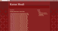 Desktop Screenshot of kuranmeali-dinle.blogspot.com