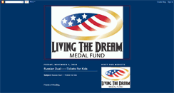 Desktop Screenshot of livingthedreammedalfund.blogspot.com
