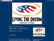 Tablet Screenshot of livingthedreammedalfund.blogspot.com