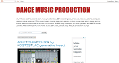 Desktop Screenshot of dancemusicproduction.blogspot.com