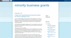 Desktop Screenshot of minoritybusinessgrants.blogspot.com