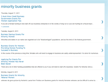 Tablet Screenshot of minoritybusinessgrants.blogspot.com