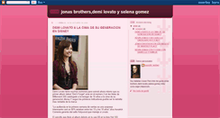 Desktop Screenshot of jonasbrothersdemilovatoyselenagomez.blogspot.com