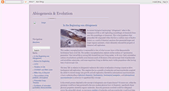 Desktop Screenshot of abiogenesisevo.blogspot.com