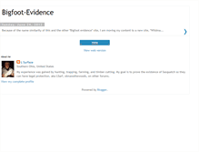 Tablet Screenshot of bigfoot-evidence.blogspot.com