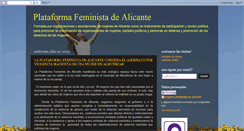 Desktop Screenshot of plataformafeministalicante.blogspot.com