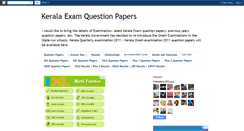 Desktop Screenshot of keralaexamquestions.blogspot.com