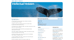 Desktop Screenshot of intellectualhinduism.blogspot.com