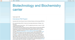 Desktop Screenshot of biotechnologycarrier.blogspot.com