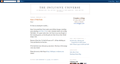 Desktop Screenshot of inclusiveuniverse.blogspot.com