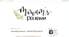 Desktop Screenshot of miriamsdelirium.blogspot.com