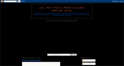 Desktop Screenshot of free-online-sports-games.blogspot.com