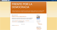 Desktop Screenshot of frenteporlademocraciai.blogspot.com