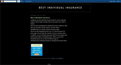 Desktop Screenshot of best-individual-insurance.blogspot.com