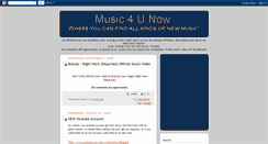 Desktop Screenshot of music4unow.blogspot.com