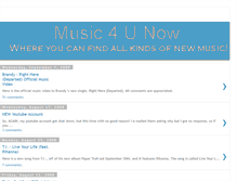 Tablet Screenshot of music4unow.blogspot.com