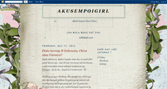 Desktop Screenshot of akusempoigirl.blogspot.com