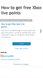 Mobile Screenshot of howtogetfreexboxlivepoints.blogspot.com
