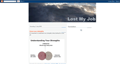 Desktop Screenshot of lost-my-job.blogspot.com
