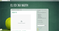 Desktop Screenshot of eled361math.blogspot.com
