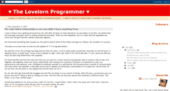Desktop Screenshot of lovelornprogrammer.blogspot.com
