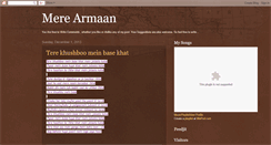 Desktop Screenshot of mere-armaan.blogspot.com