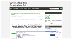 Desktop Screenshot of currentaffairs2012quiz.blogspot.com