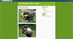 Desktop Screenshot of mycubcadet4sale.blogspot.com