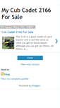 Mobile Screenshot of mycubcadet4sale.blogspot.com