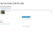 Tablet Screenshot of mycubcadet4sale.blogspot.com