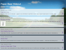 Tablet Screenshot of paper-bear-hideout.blogspot.com