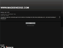 Tablet Screenshot of maddenedge.blogspot.com