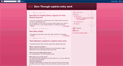 Desktop Screenshot of earnwithcaptchaentry.blogspot.com