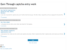Tablet Screenshot of earnwithcaptchaentry.blogspot.com