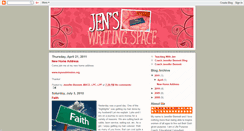 Desktop Screenshot of jenswritingspace.blogspot.com